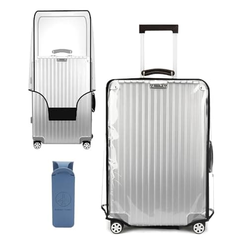 DIYJEP Clear Suitcase Cover Protectors with Luggage Tag(20in)