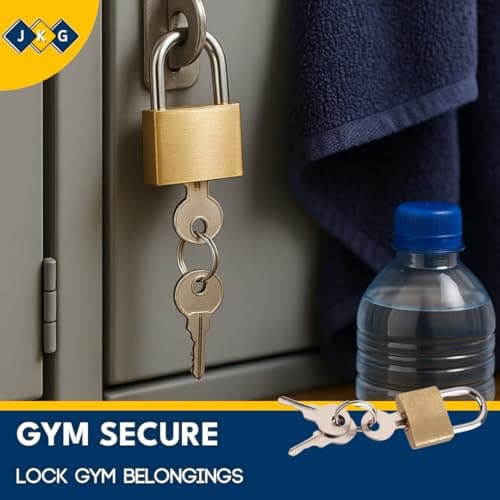 3 x 20mm Small Padlocks with Keys - Solid Brass | Small Gym Locker Padlocks, Travel Luggage Padlock, Lock for Jewellery Box, Cupboards, Tool Box, Suitcases - Mini Indoor Outdoor Locks (9 Keys) — view 3