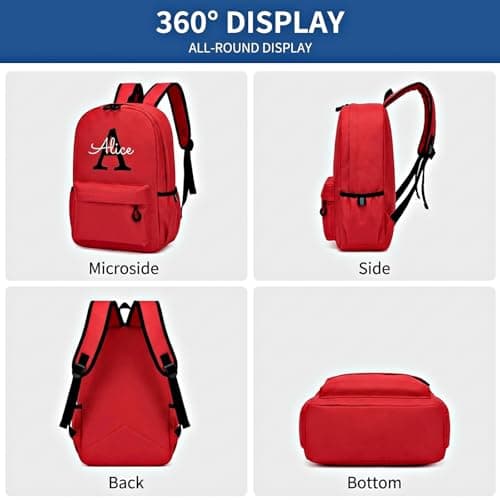 Personalised Kids Backpack, Custom Children's Backpack, Navy Blue, Medium — view 6