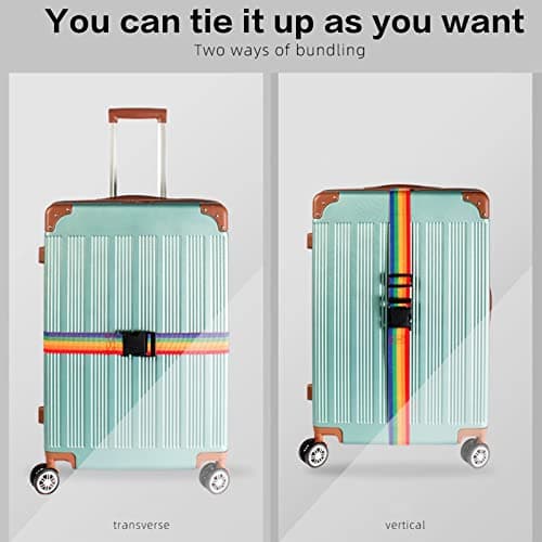 Luggage Suitcase Bag Case Straps Strap Adjustable Webbing with Clips, 4 Pcs — view 6