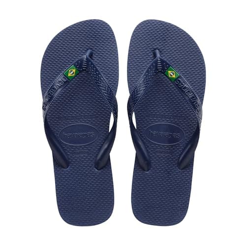 Havaianas Top Brasil Unisex Adults Flip Flop, Navy Blue, 3/4 UK