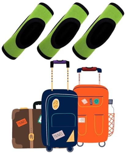 KOSTOO Neoprene Luggage Handle Wrap Soft Grip Handle Cover Luggage Identifier with Hollow Design for Suitcases Luggage Travel Accessories (3 PCS Green) — view 6