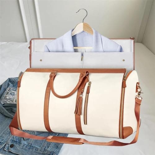Garment Bag For Travel, Convertible Carry On Garment Bag, Large Capacity Travel Duffel Bags With Shoe Pouch, 2 In 1 Hanging Suitcase Suit Bag For Women & Men — view 5