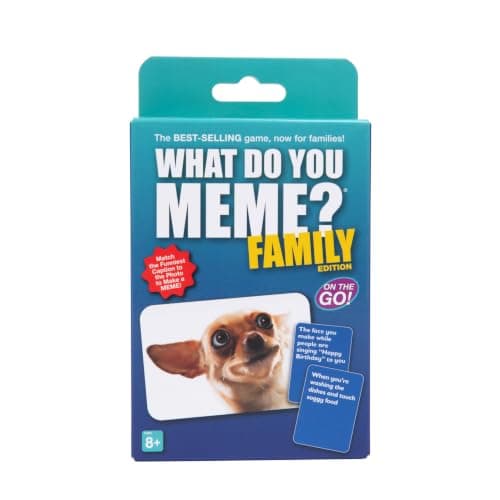 WHAT DO YOU MEME? Family Edition Travel Game – Portable Meme Card Game for Kids, Teens & Adults