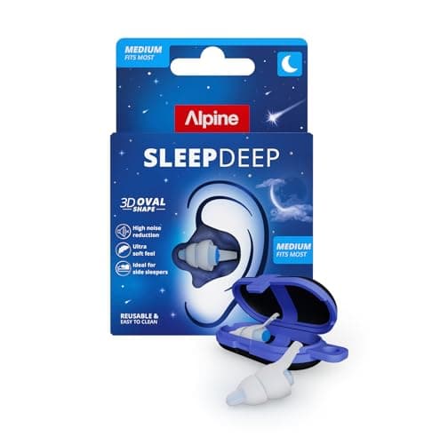 Alpine SleepDeep Ear Plugs|1 Pair (Size M) | Earplugs for Sleep | 27dB SNR