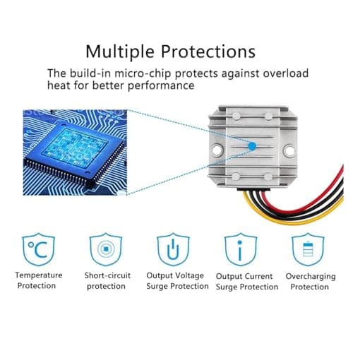 Voltage Regulator DC 8V ~ 40V to 12V 3A 36W Converter- DC 36V 24V 18V to 12V Step Down Converter Regulator Waterproof Module Transformer — view 4