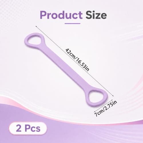 Figure 8 Resistance Band 2 Pack, TPR Stretching Exercise Band for Arms Back Shoulders Legs, Home Gym Yoga Pilates Workout Equipment, Portable Full Body Fitness Trainer — view 2