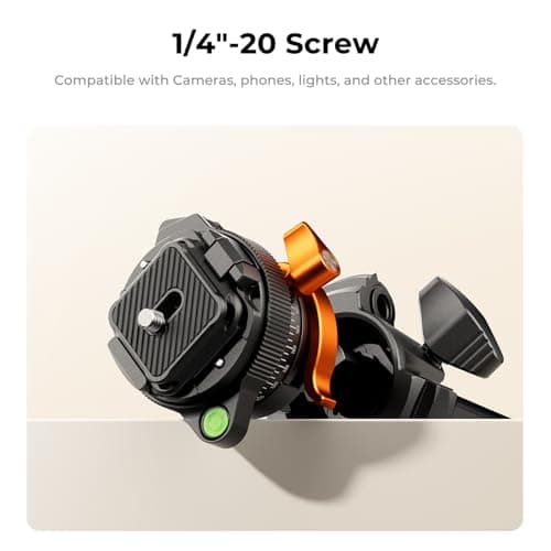 K&F CONCEPT 60"/153cm Carbon Fibre Tripod for Camera, 0.9kg Ultra-Lightweight Travel Tripod with ±18° Leveling 360° Panorama Head, Detachable Center Axis, Arca Type QR Plate, 10KG Load Capacity — view 5