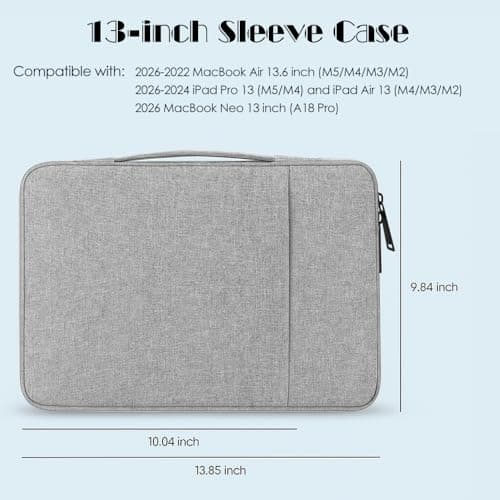 ProElife Sleeve Case for MacBook Neo & Air 13'' M5 M4, Retractable Handle — view 2