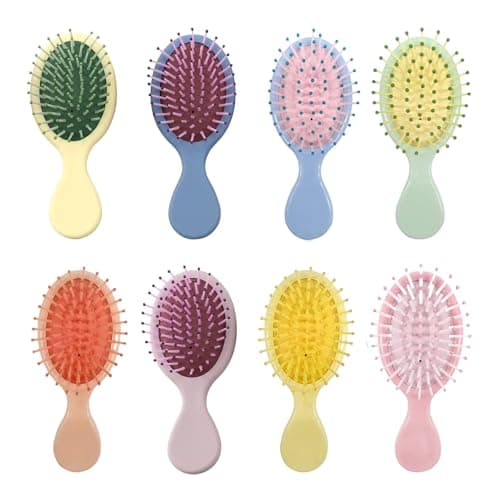 8 Pack Mini Wet Hair Brush, Eight Color Air Bag Combs
