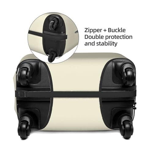Alliya Cream Elastic Travel Luggage Cover Suitcase Protector Fits 18-32 Inch Luggage — view 4