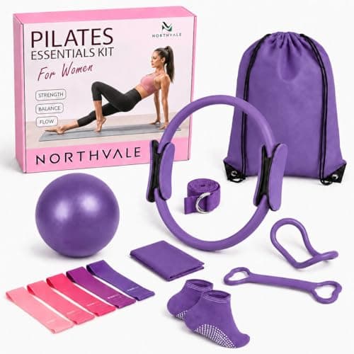 Pilates Equipment, Home Pilates Kit for Women Ring, Ball & Resistance Bands
