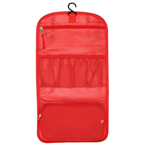 Lakeland Active Eskdale Fold Out Hanging Travel Toiletry Bag for Men & Women - Red — view 3