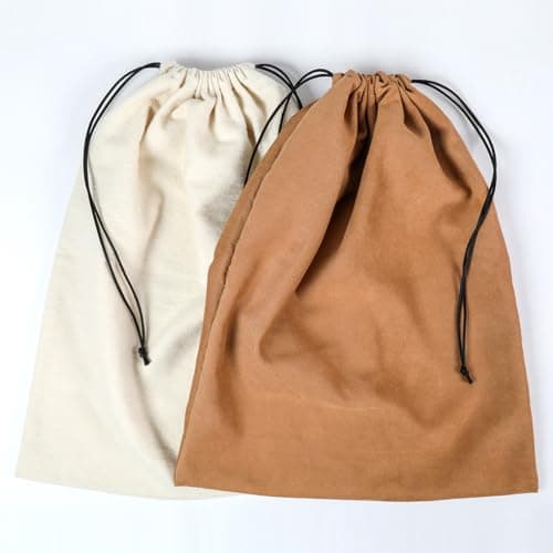 Flannel Dust Cover Bag, Breathable Drawstring Organizer for Handbags Shoes — view 3