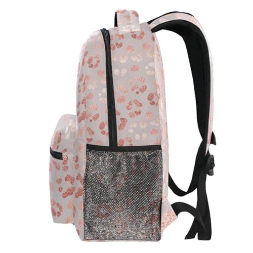 Student Travel School Backpack Rose Gold Laptop Backpacks Tablet Bookbags, Pink 15, One size — view 4