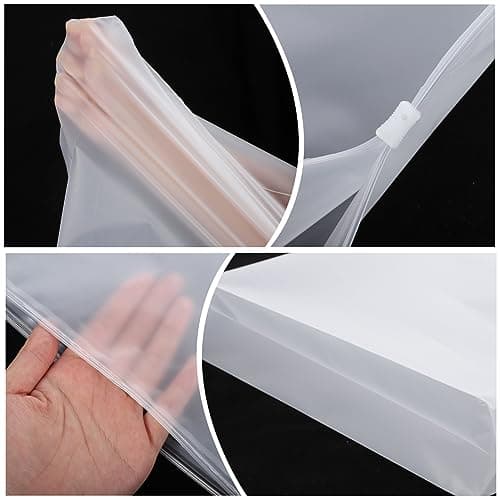 40 Pcs Clear Storage Bags, Reusable Travel Clothes Bags, 40 x 30 CM — view 3