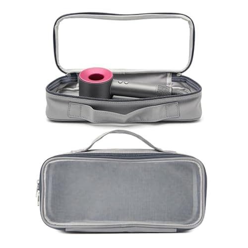 KASESSS Portable Breathable Mesh Hair Dryer Bag, Travel Storage Bags Fits Most Hairdryers, Curling Irons, Straightener, Water-Resistant Hair Tools Travel Bag, Hairdryer Case Protection Organizer