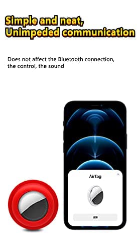 Air Tag Stick On Case for Apple Airtag Silicone Protective Holder Precisely for Apple AirTag Portable and Anti-scratch Apple Tracker Finder Tag Airtag Wallet Self Adhesive Mount. (Navy) — view 3