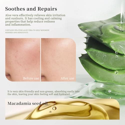 Travel Size 15g Aloe Soothing Balm for After-Sun Care & Sensitive Skin - Pure Aloe Vera Gel Hydrating Moisturizer Stick for Face and, Portable Skin Stick for Travel and Outdoor Activities — view 3