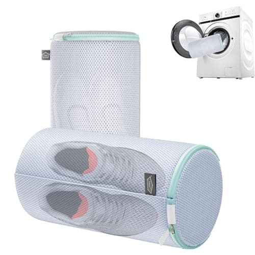 Kimmama Trainer Washing Machine Bag, Shoe Washing Bag, White, 2Pcs