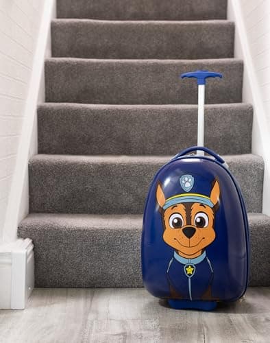 Paw Patrol Chase Kids Suitcase | Navy Blue Cabin Bag for Boys | Carry On Trolley with Extendable Handle | Police Dog Cop Small Hard Cover Holiday Case | Fun Travel Merchandise Gift for Children — view 3