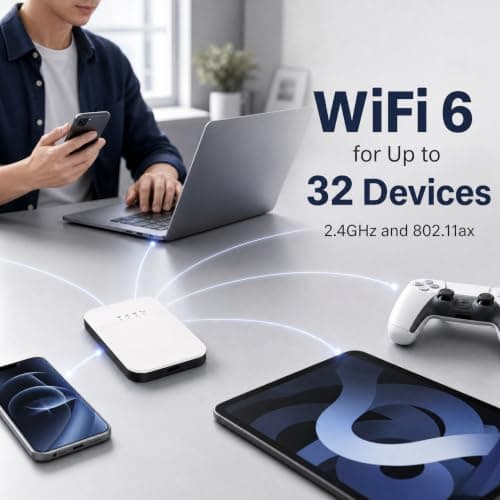 Garsent 4G LTE Mobile Hotspot, WiFi 6 2.4GHz 2100mAh — view 4