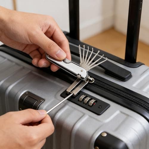 Metal Lock Picking kit, Lock Pick, Portable Folding Single Hook Pick, Professional Locksmith Emergency Kit, Compact Stainless Steel Lockpick for Beginners and Experts — view 6