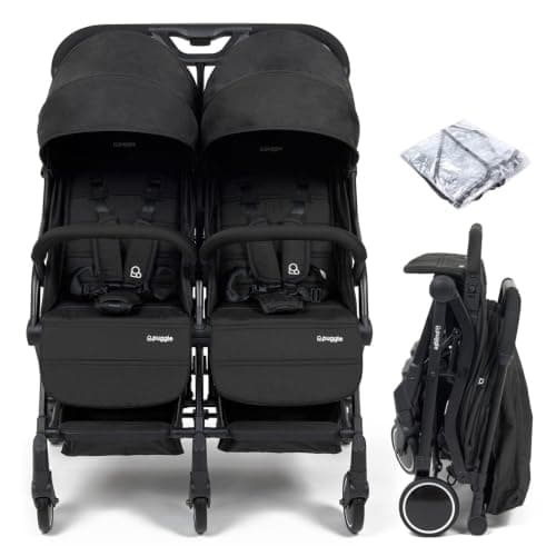 Puggle City Traveller Double Pushchair (Storm Black)
