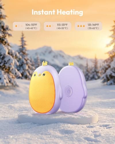 Gaiatop Magnetic Hand Warmers Rechargeable 2 Pack, Cute Penguin Design — view 3