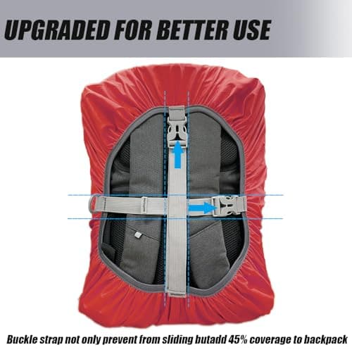 LICQIC Waterproof Rain Cover for Backpack, Reflective Rucksack Rain Cover for Outdoor, Hiking, Camping, Traveling, Cycling — view 2