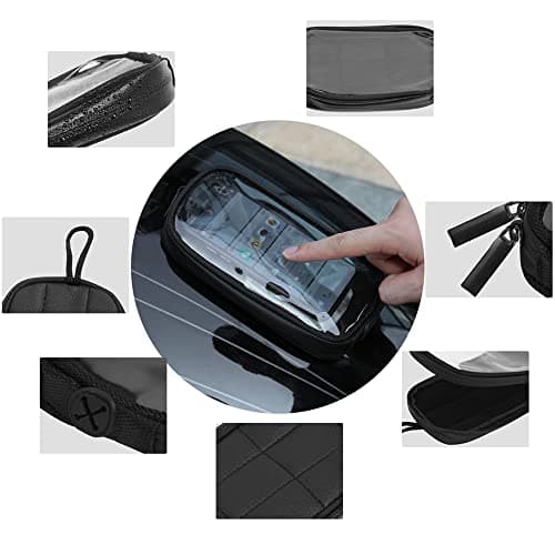 X AUTOHAUX 7'' Magnetic Tank Bag PU Leather Waterproof for Motorcycle — view 3