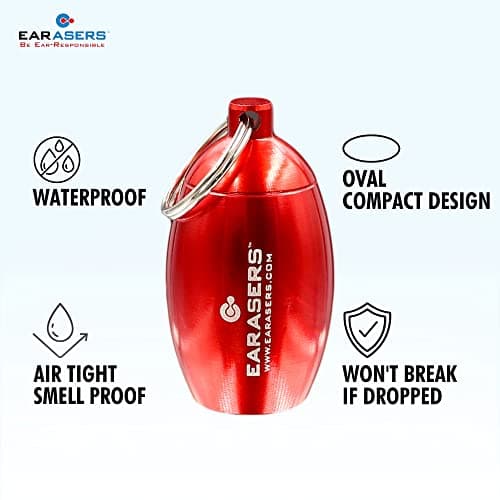Earasers Ear Plug Carrying Case (Red, Regular) — view 2
