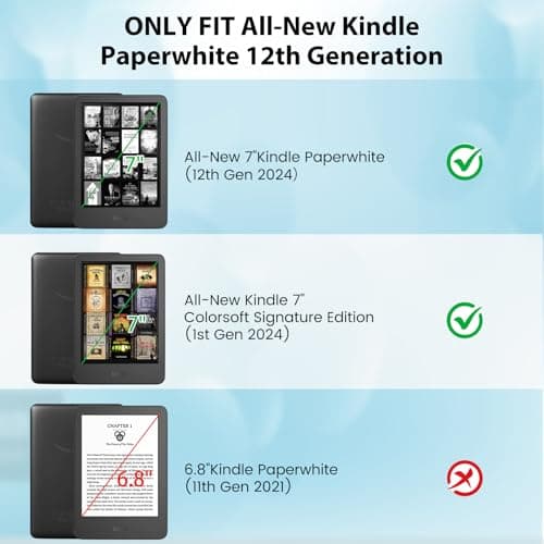 Silicone Case for 7" Kindle Paperwhite & Colorsoft 12th Gen 2024, Blue — view 2