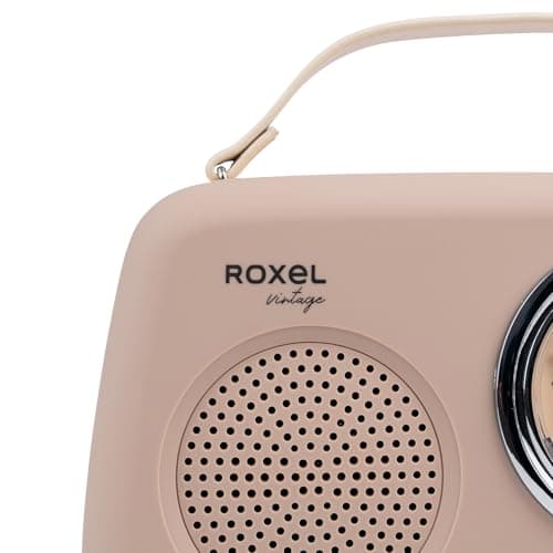 Roxel RFM01 Retro FM Radio Party speaker – Timeless Design, Superior Sound, FM Radio, MP3 Playback & Wireless BT Streaming, Perfect as a Gift (Cream) — view 4