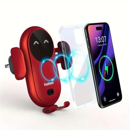 15W Car Phone Holder Wireless Charger, Smart Induction Automatic Clamping, Wireless Car Charger Mount, Air Vent, for iPhone 15 14 13 12 Series & Samsung S24 S23 Series (Black) — view 2