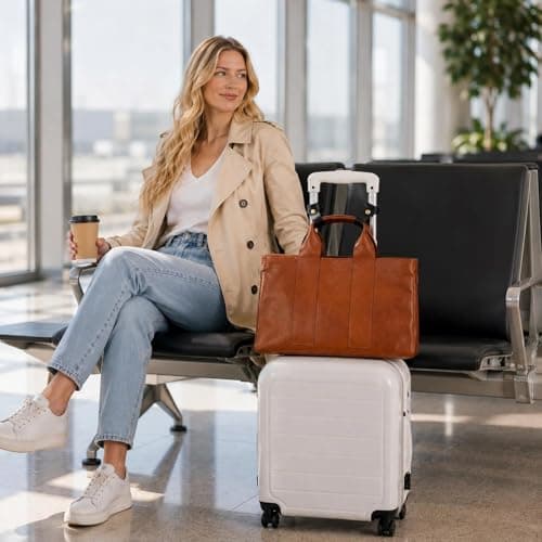 RSYHVG 2 Pack Luggage Connector Straps, Adjustable Add a Bag Suitcase Belt, Durable PU Leather Travel Luggage Straps for Business Trip, Hiking & Daily Use — view 6
