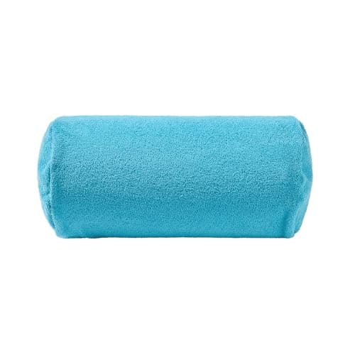 OHS Sea Blue Inflatable Pillow, Sun Lounger Cushion Lightweight Compact Bolster Cushion with Microfibre Cover Neck Roll Pillows for Head & Back Support Outdoor Cushions for Travel Beach Accessories