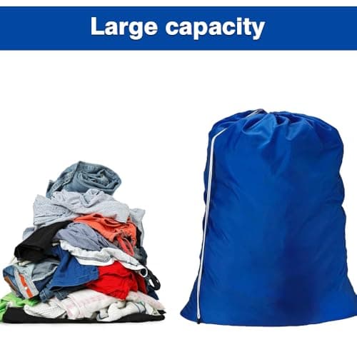 Heavy Duty Laundry Bag with Drawstring, 2 Pack Clothes Drawstring Bag — view 5