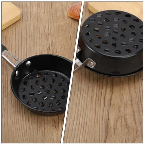 Portable Charcoal Burner Pot for Camping and Barbecue, Iron Black — view 4