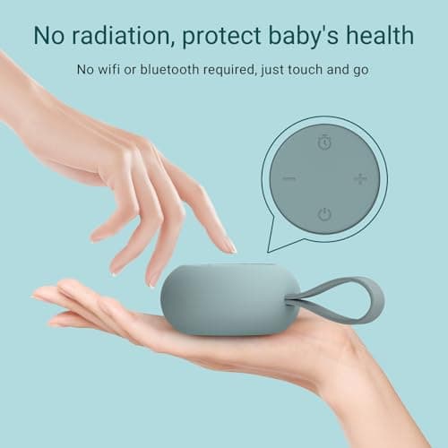 Portable Baby Sound Machine [White Noise for Babies Kids Adults][SleepSoother][Timer Function][12 Soothing Sounds] 15 Hours Battery Life,Travel,Registry Gift,Shower,Clips on Baby Stroller.Slate — view 4