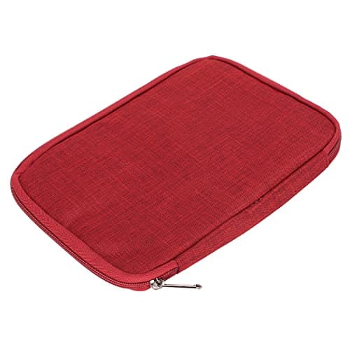Watch Band Storage Bag Portable Case for Smartwatch Straps Cable Earphones Travel | Ideal Mothers Fathers Friends | High Grade Cationic 300D Material (Burgundy) — view 2