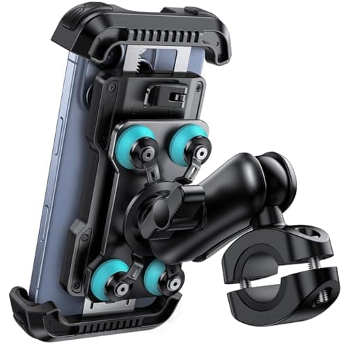 Lamicall Motorbike Phone Holder, [Anti-Theft] Motorcycle Phone Mount Blue