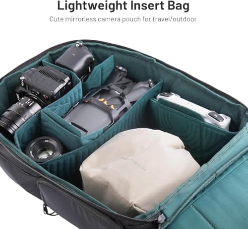 PGYTECH OneGo Drawstring Camera Shoulder Bag Handbag, Soft Camera Case Pouch Compatible with Mirrorless Cameras/Nikon/Canon/Sony/Fujifilm, for Instax/Action Cameras/DJI OSMO Pocket 4/3, White — view 6