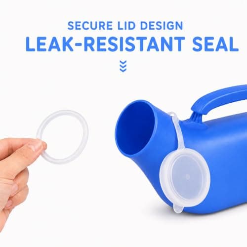 2X Urine Bottles Male Urinal Bottles for Men Pee Bottle Spill Proof 1200ml — view 3