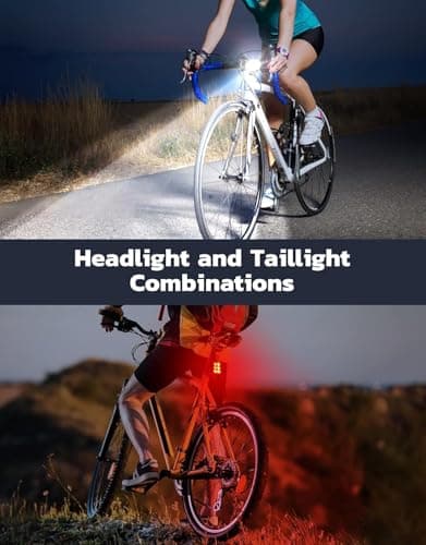 Ultra Slim Rechargeable Bike Lights Front and Rear Set, USB C Fast Charging Bicycle Lights, Waterproof IP65 Cycle Light Kit with 4 and 6 Modes for Road Safety, Night Cycling and Commuting — view 6