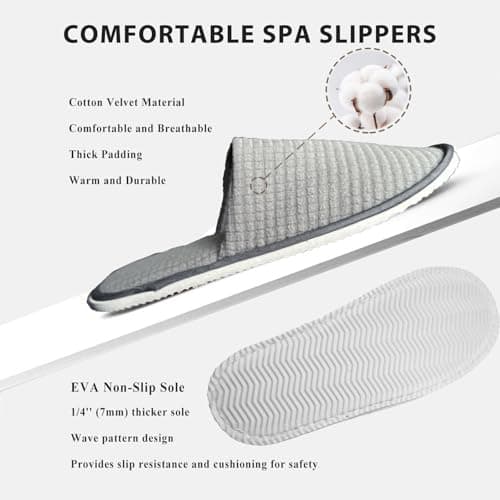 Anmerl Disposable Guest Slippers - Non-Slip Washable Hotel Shoes — view 4