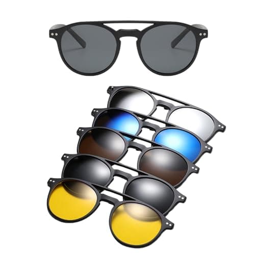 Zestivra Polarized Magnet Shades – Retro UV Block Eyewear | Sun Protection Glasses with Magnetic Frame for Night Driving Outdoor Travel Men Women Eye Comfort Style
