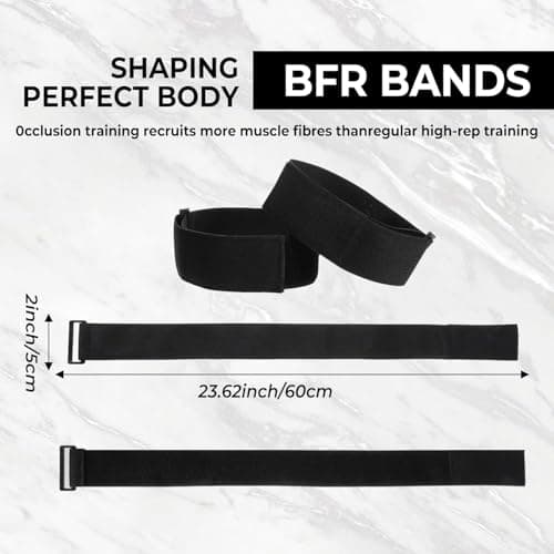 Occlusion Bands for Women Glutes, 2 Pcs Occlusion Bands Glutes Hip Building Blood Flow Restriction Bands BFR Bundle Booty Bands for Women Exercising — view 2