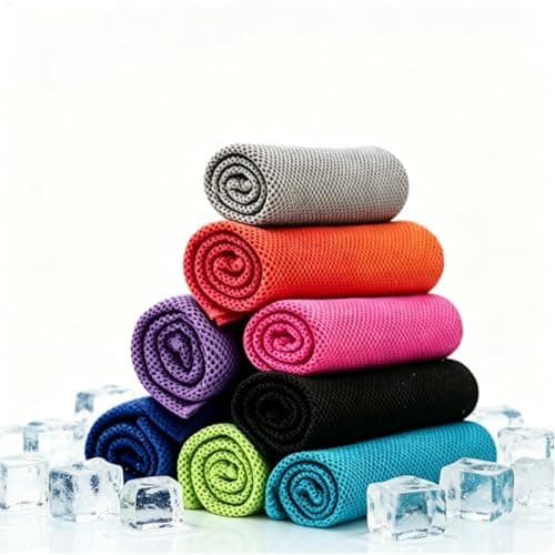 XIMU-SHANGDIAN 8 Pack Cooling Towels for Neck – Instant Cool Down Towel with UV Protection, Soft & Breathable, Perfect for Golf, Sport, Running, Gym, Camping, Fitness, Workout & Outdoor Activities