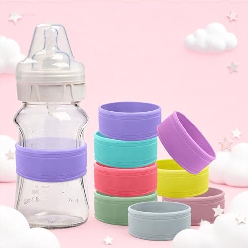 Personalised Water Bottle Band, Custom Water Bottle Name Labels, Food Grade Silicon Non-Slip Anti-Heat Insulation Hollow Rubber Cup Sleeve (Blue) — view 3